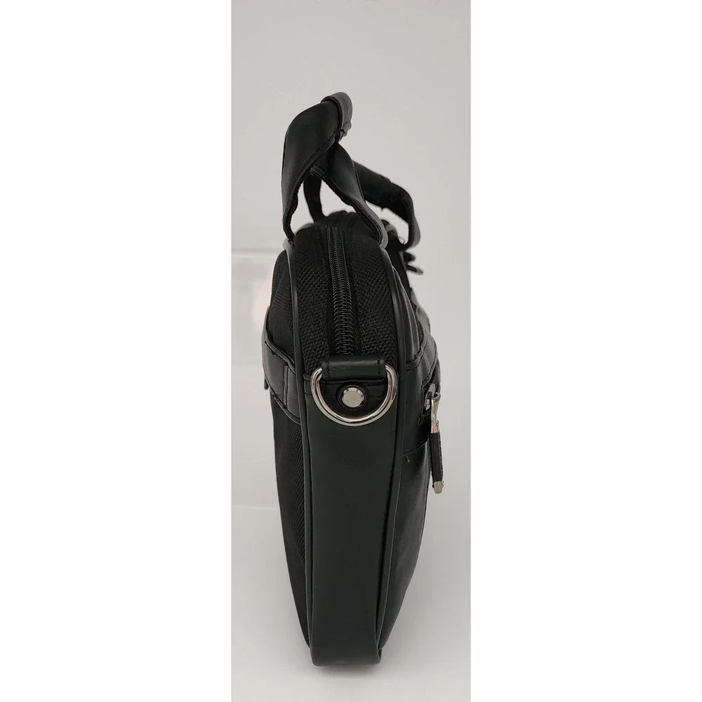 Kenneth Cole Reaction R-Tech Messenger Bag Mens Black Tech Tablet Case EXC